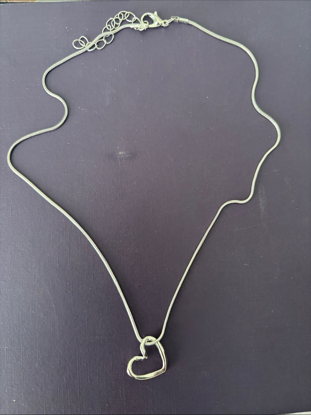 Delicate Silver Heart Pendant Necklace - Women Jewelry